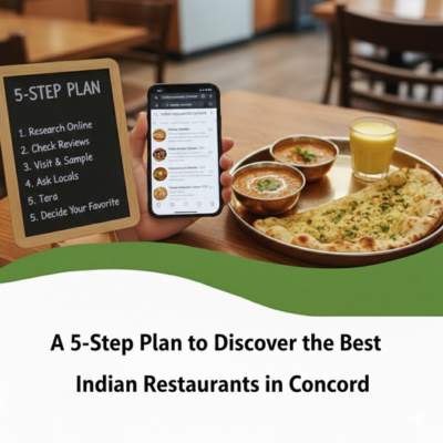 Family enjoying vegan and gluten-free Indian food at a cozy restaurant in Concord